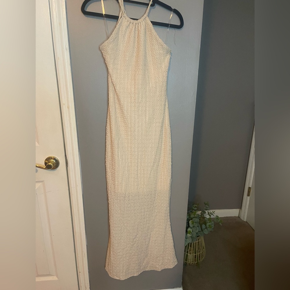 166 Jessica Simpson Cream Strapless Dress - Picture 2 of 3